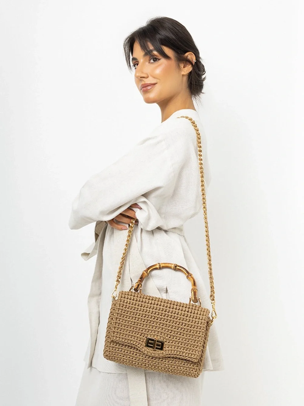 Mara Brazil Serena Lurex Woven Bag